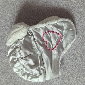 Silver Heart Aviator Winter Hat Toque